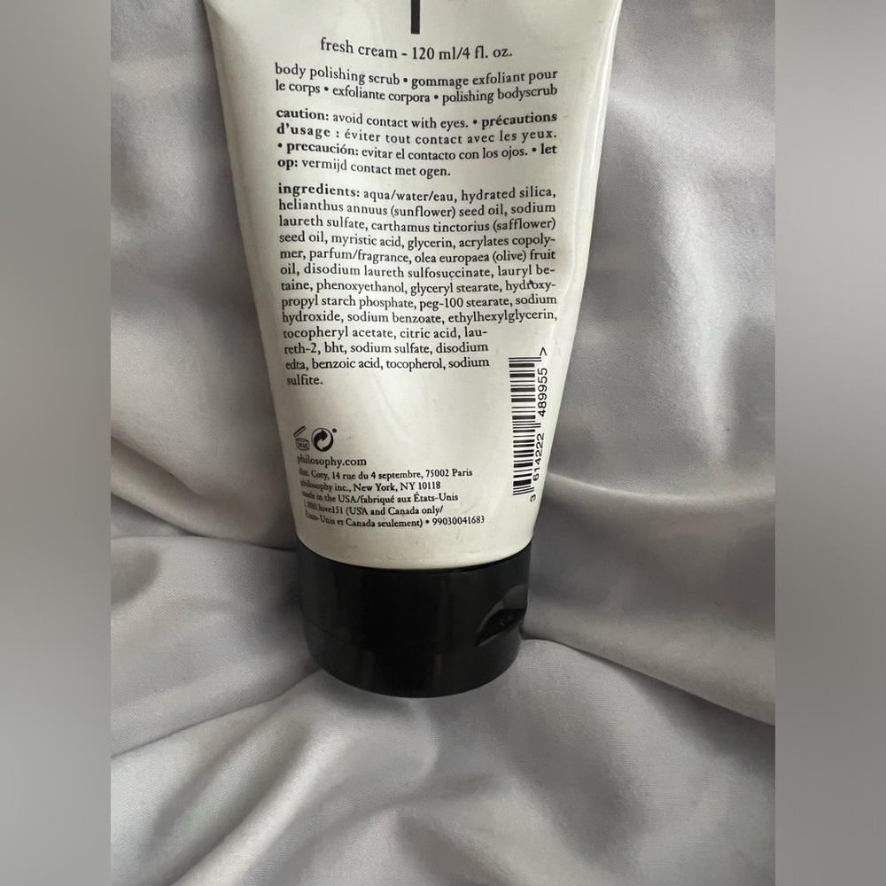 Philosophy 4 ounce fresh cream body polishing scrub. Great Gift - Picture 3 of 3